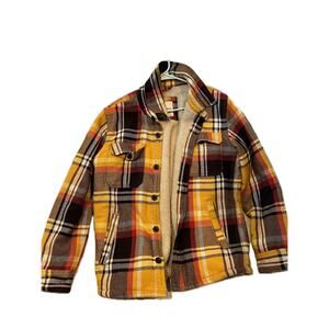 American Eagle Brown Yellow Insulated Bomber Jacket Mens Med